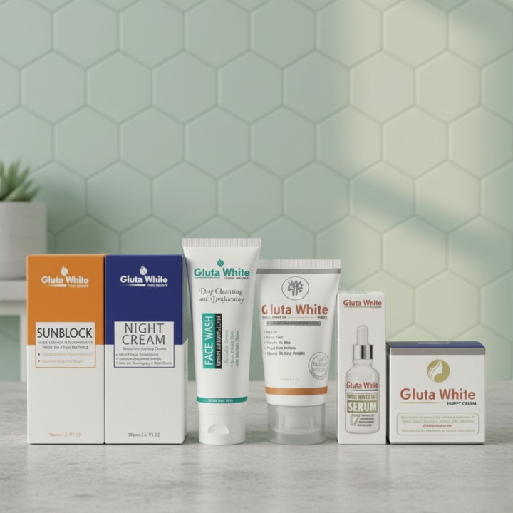 6-in-1 Gluta White Complete Skincare Set - Day & Night Routine