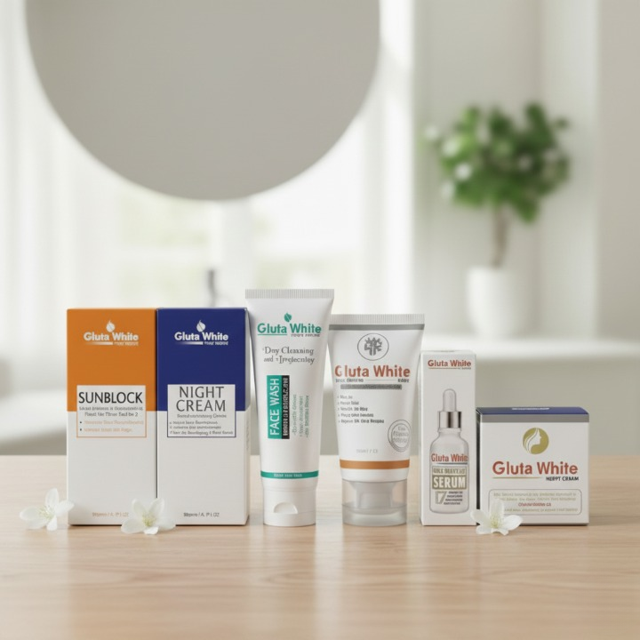 6-in-1 Gluta White Complete Skincare Set - Day & Night Routine