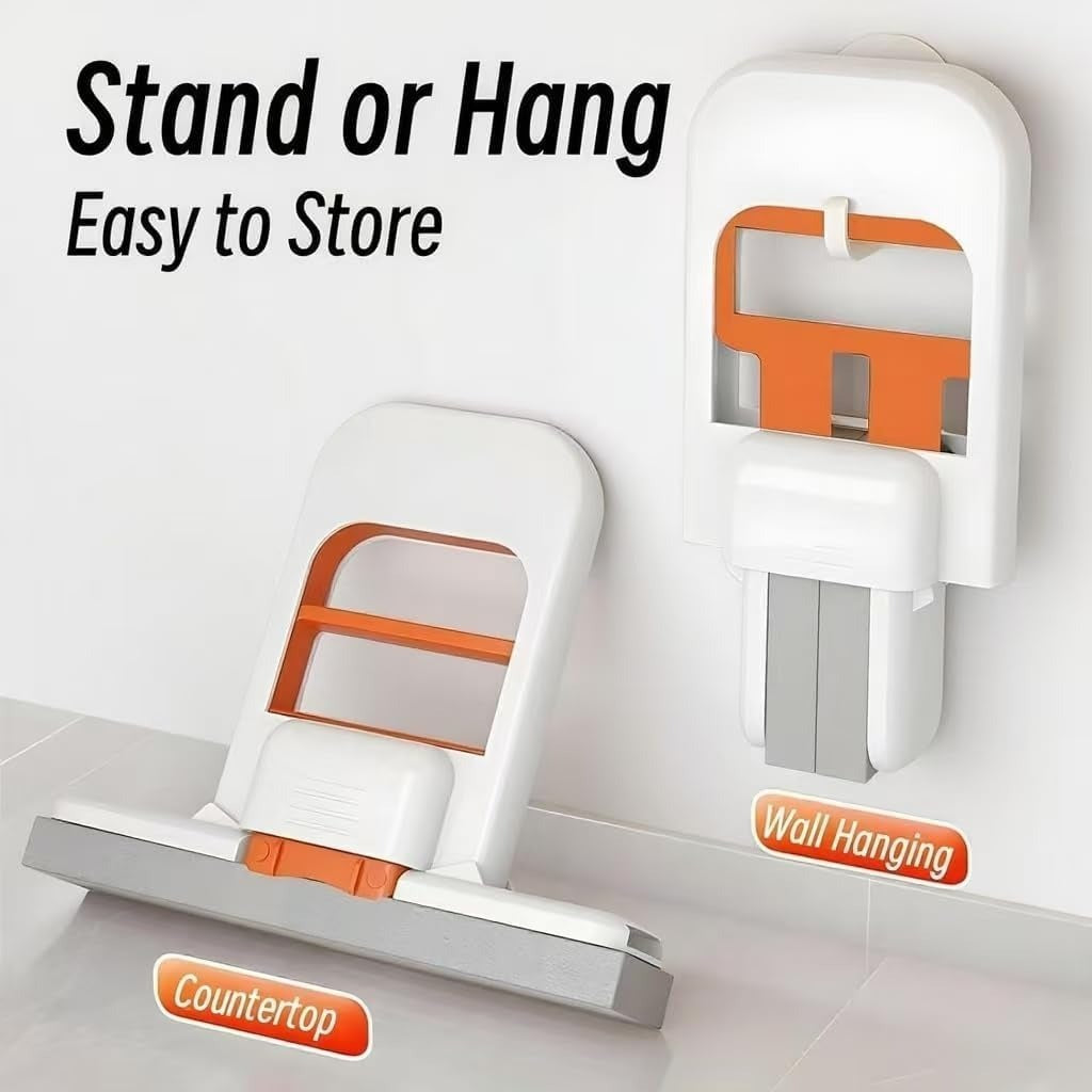 Foldable Desktop Mini Sponge Mop - Self-Squeezing Portable Cleaner