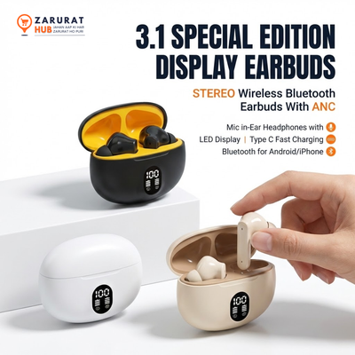 3.1 Special Edition STEREO 895B Wireless Earbuds - LED Display & ANC