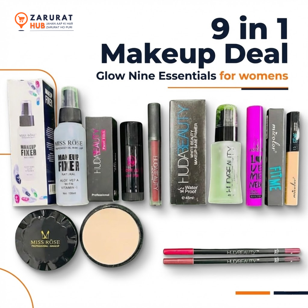 9-in-1 Glow Essentials Makeup Deal - Complete Beauty Bundle for Women