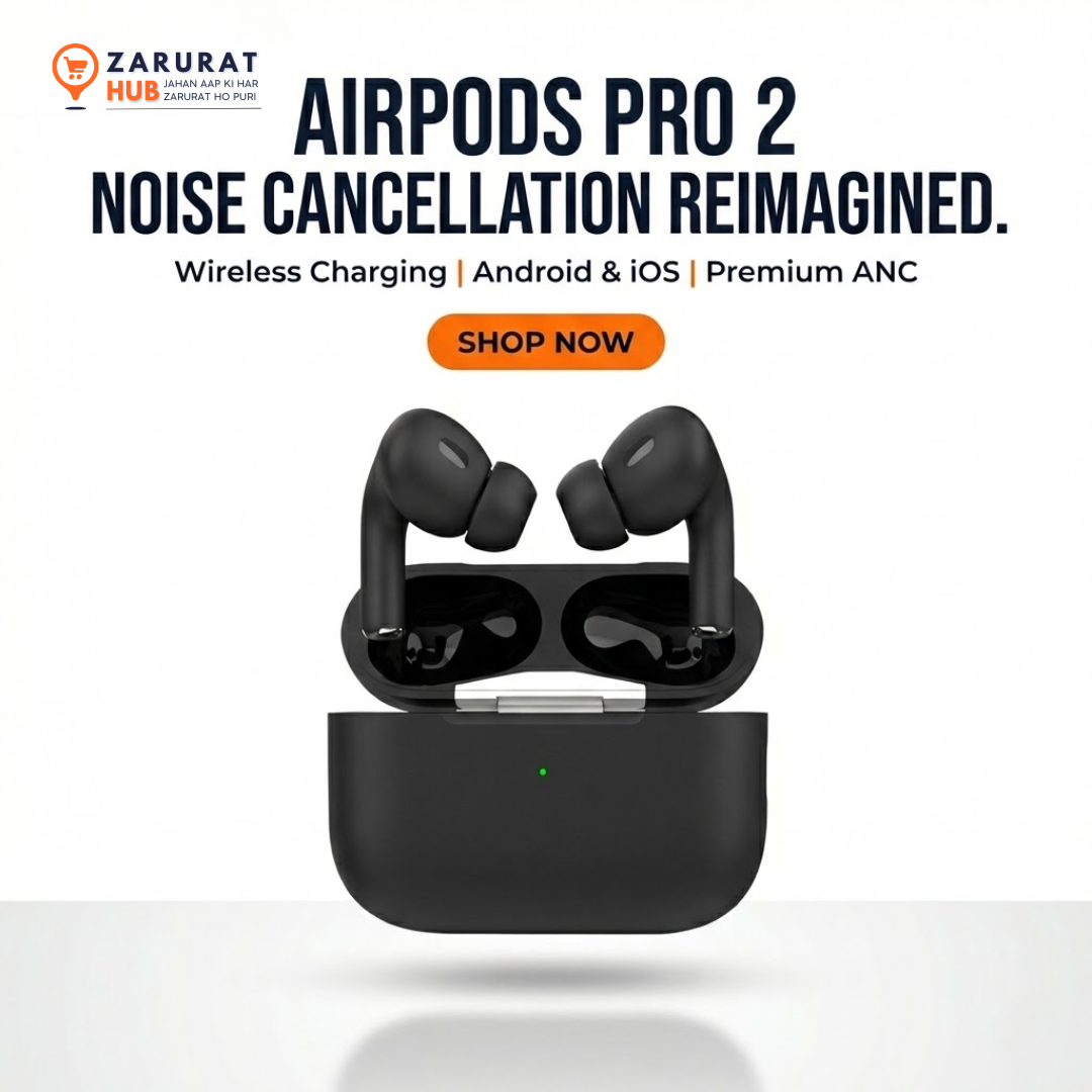 AirPods Pro 2 Wireless Earbuds with ANC - Premium Black Edition