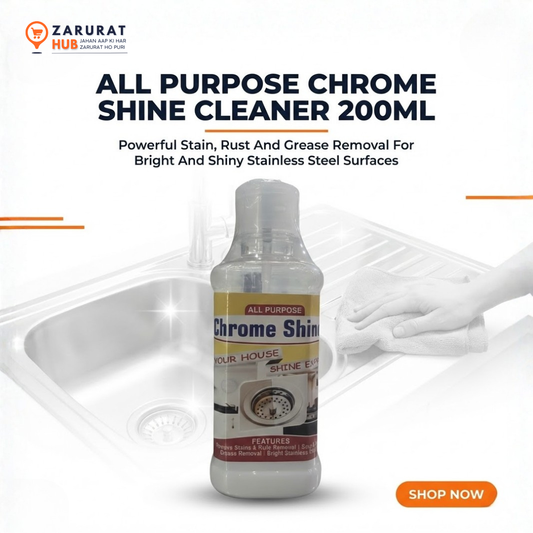 All Purpose Chrome Shine Cleaner (200ml) - Rust & Stain Remover