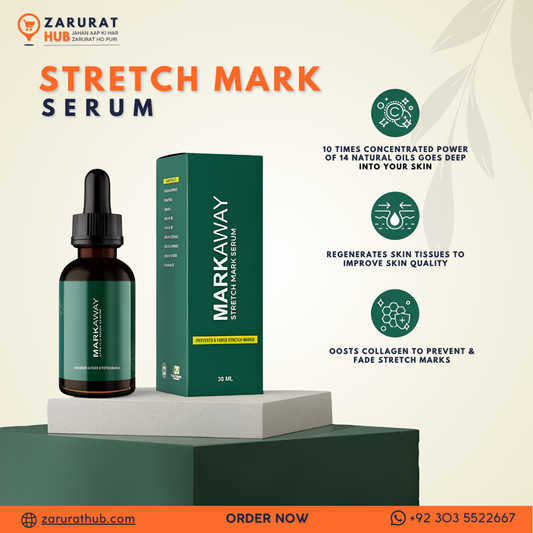Markaway Stretch Mark Serum – Herbal Formula for Hydration, Toning & Dark Spot Correction (30ml)