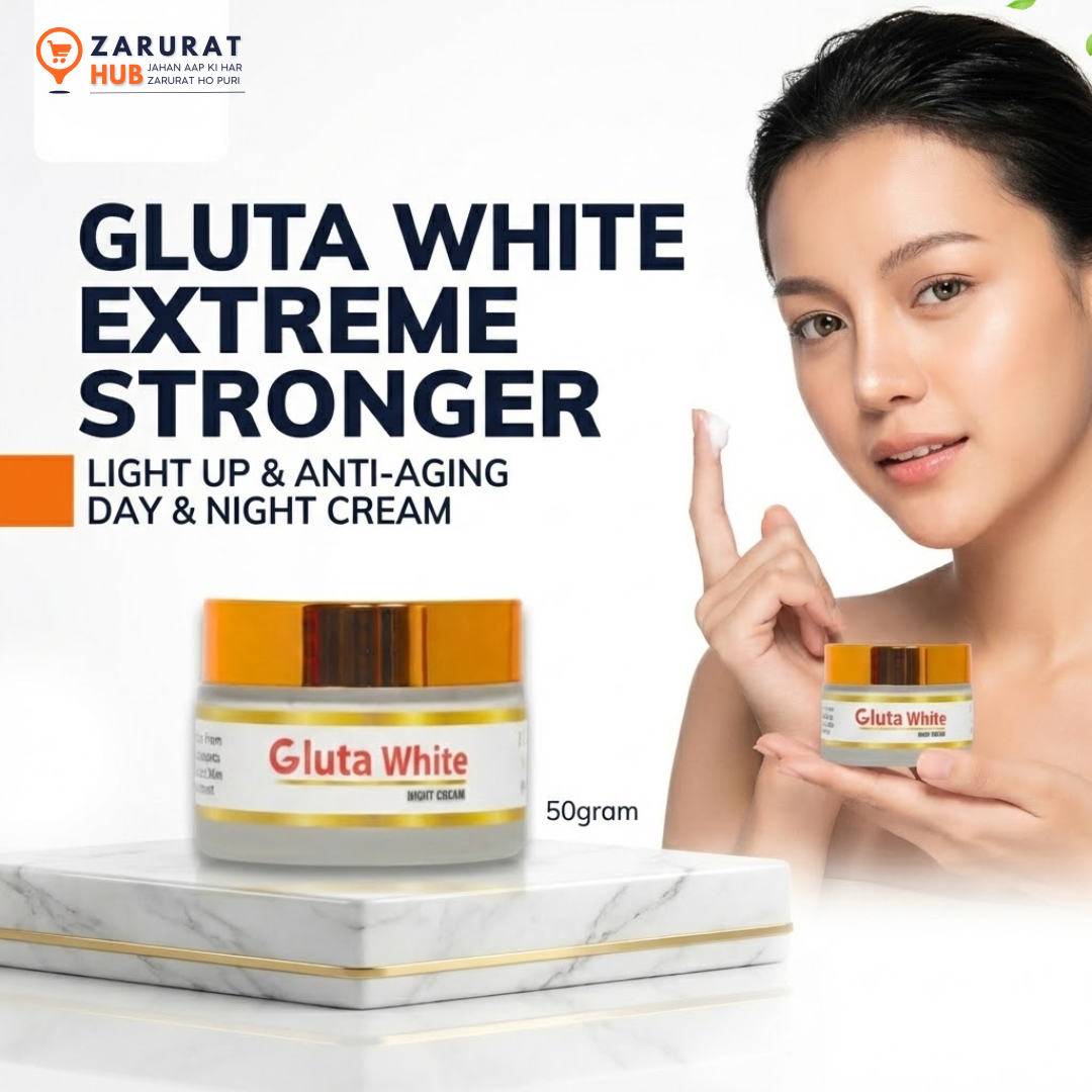 Gluta White Extreme Stronger Light Up And Anti-Aging Day & Night Cream | 50gram