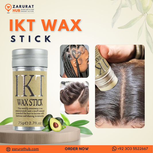 IKT Hair Wax Stick – Strong Hold Styling Gel Cream for Men, Women & Kids | Anti-Frizz & Edge Control (75g)
