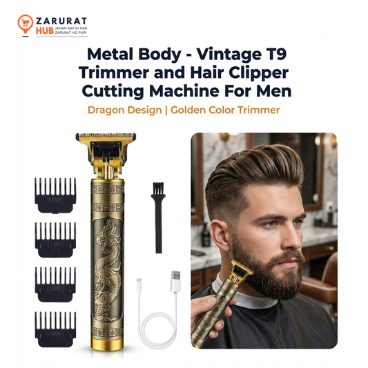 Vintage T9 Professional Metal Trimmer - Golden Dragon Edition