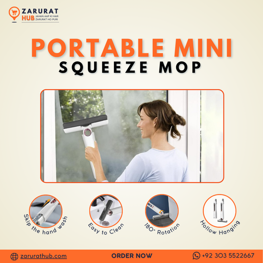 New Portable Mini Squeeze Mop – Compact, Lightweight & Effortless Cleaning Tool