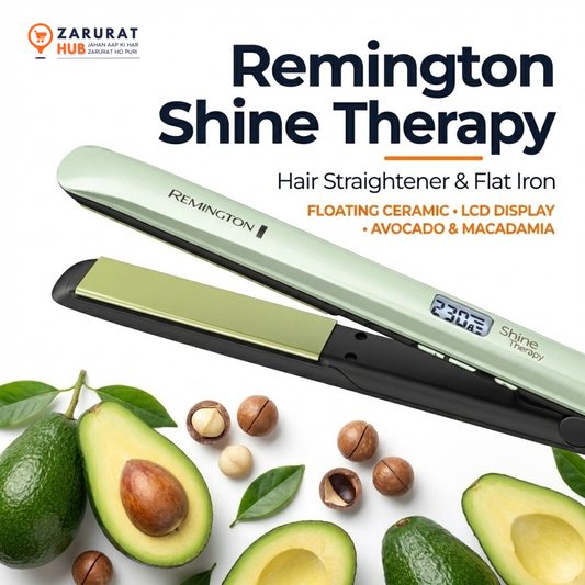 Remington Shine Therapy Hair Straightener - Ceramic Floating Plates with LCD Display