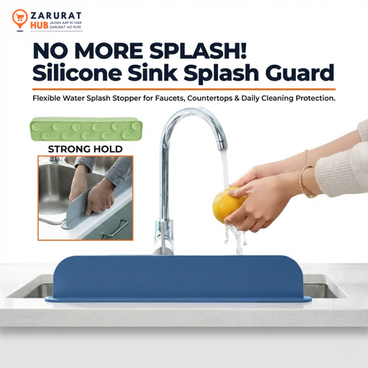 Silicone Sink Splash Guard for Kitchen & Bathroom