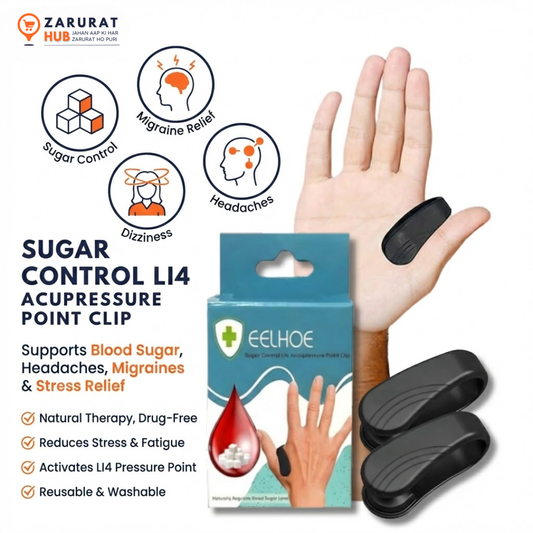 LI4 Acupressure Hand Clip for Sugar, Stress & Migraine Relief