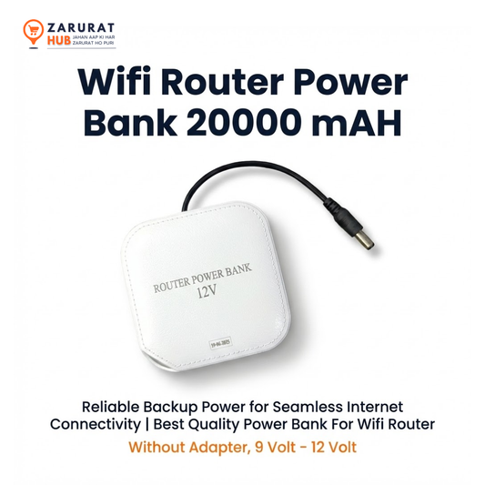 20000mAh WiFi Router Power Bank - 9V/12V Uninterrupted Backup Battery