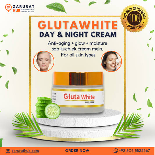 Gluta White Extreme Stronger Light Up And Anti-Aging Day & Night Cream | 50gram