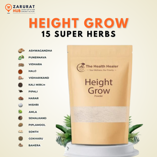Height Grow Powder – Naturally Gain 3–5 Inches with 100% Herbal Formula (1-Month Supply)