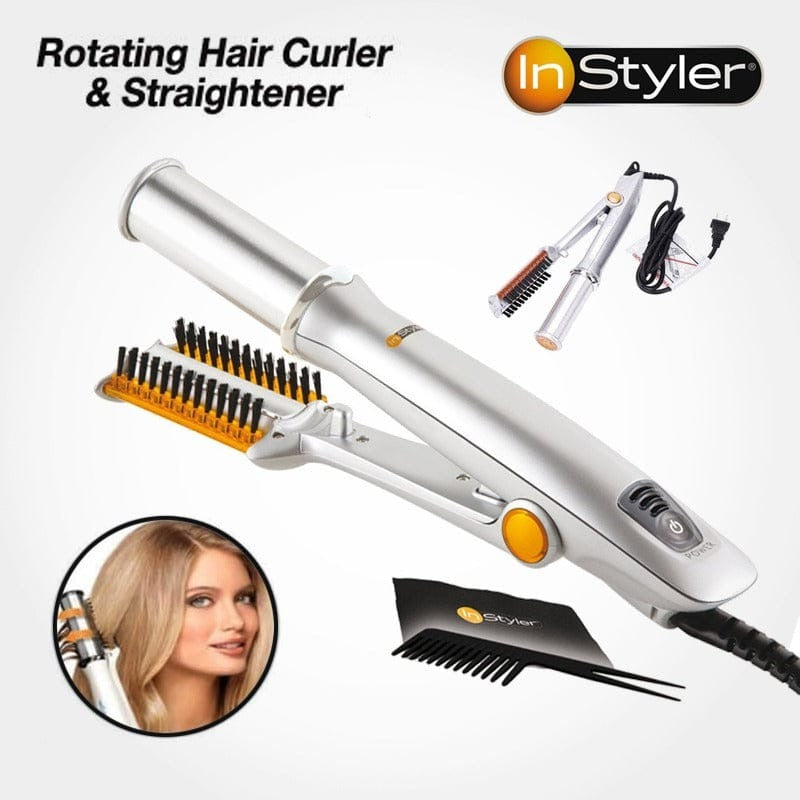 3-in-1 Professional Hair Styler - Straightener, Curler & Styling Brush