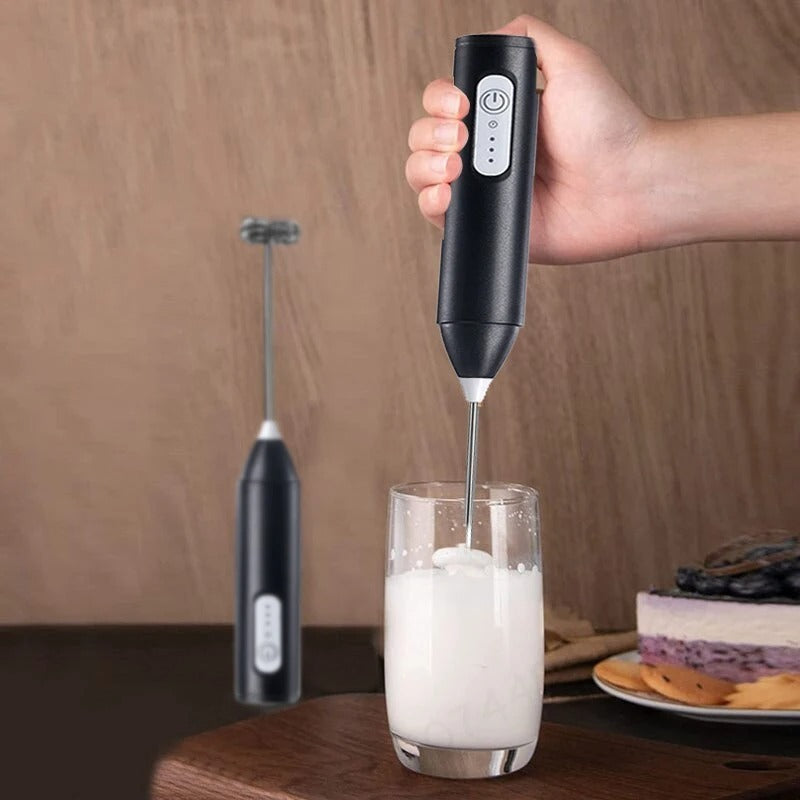 Wireless Electric Milk Frother – Type-C Handheld Coffee Whisk