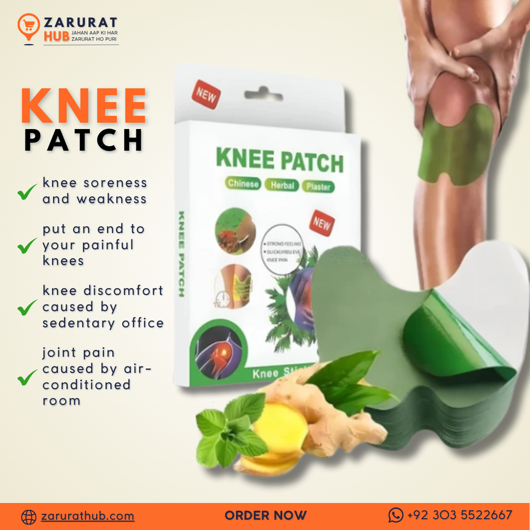 Herbal Knee Pain Relief Patch – Natural Heat Therapy for Joint & Muscle Comfort (Pack of 10)