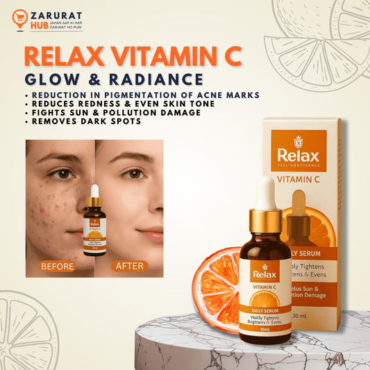 Relax Vitamin C Serum – Brightening, Anti-Aging & Hydrating Formula (30ml)